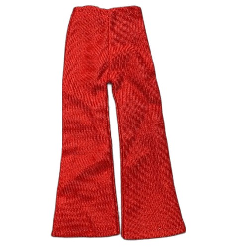 Vintage Barbie Clone Flare Bell Bottom Pants Red Mod 1960s 1970s Skipper Maddie