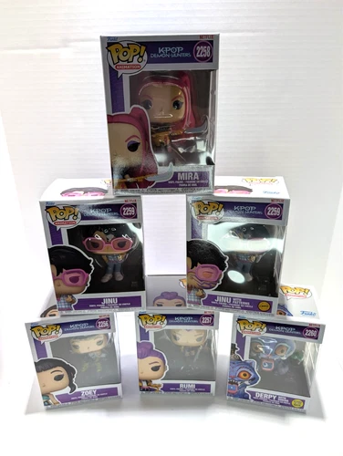 Funko Pop! Animation KPOP Demon Hunters Complete Set of 6 includes Jinu Chase