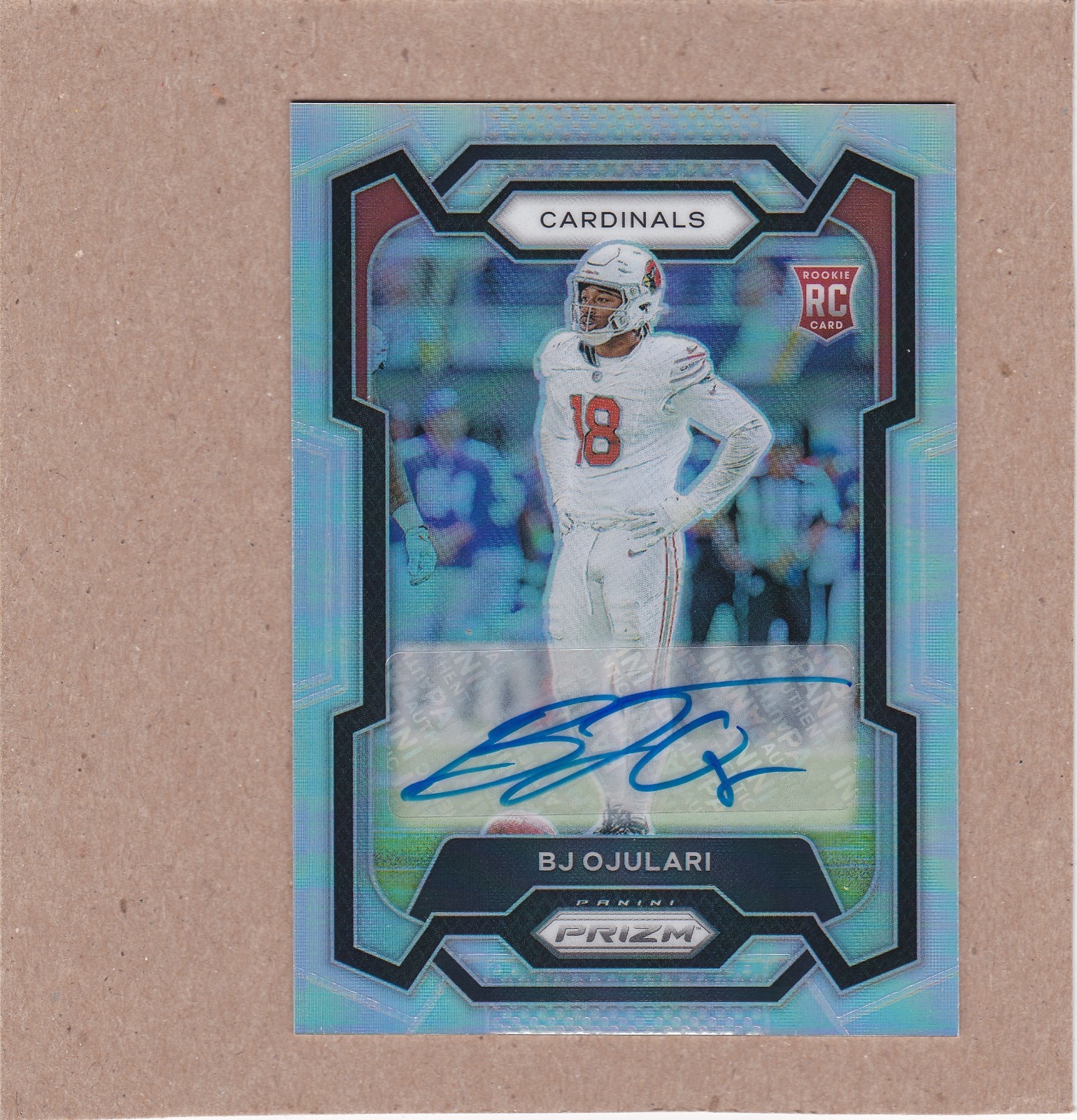2023 Panini Prizm Rookies BJ Ojulari #301 Silver Prizm Autograph Rookie RC AUTO