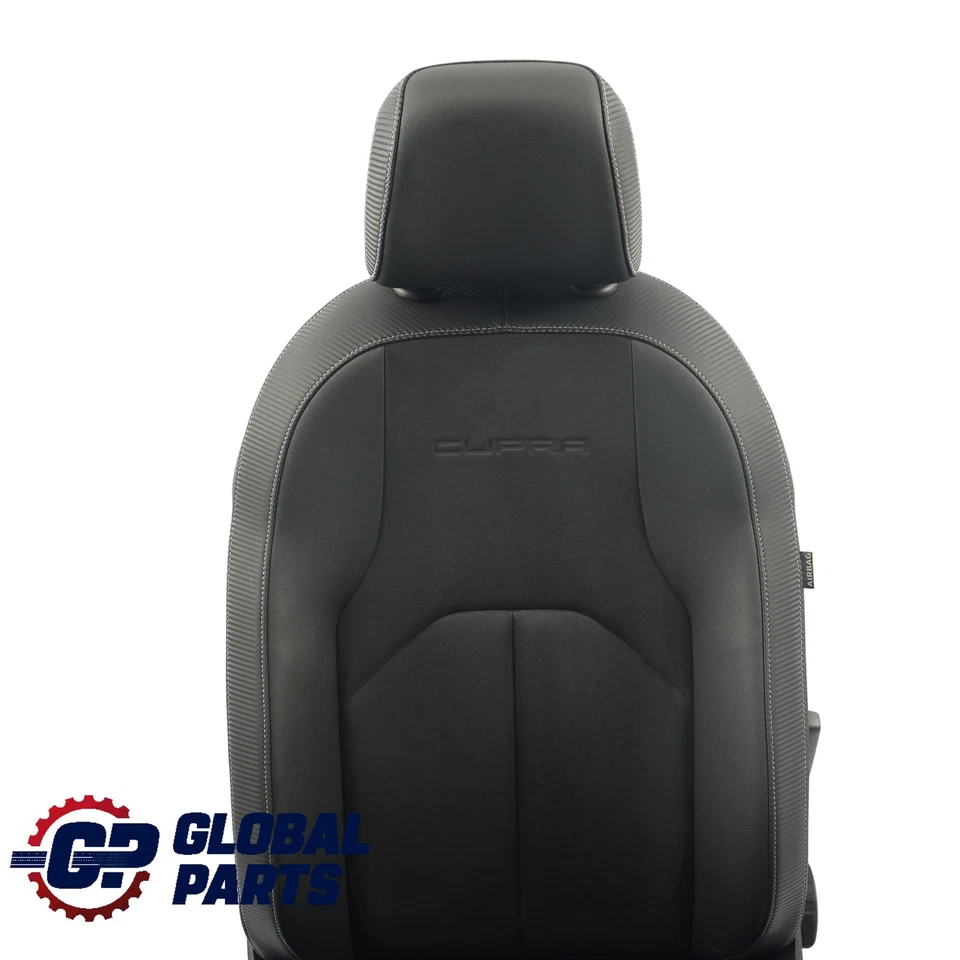 Seat Leon MK3 5F Cupra Siège Avant Confort Alcantara Cuir Noir Gris Gauche - Photo 2/4