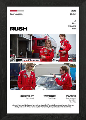 Rush Movie Poster Gerahmtes Wandbild Poster Leinwanddruck Bild
