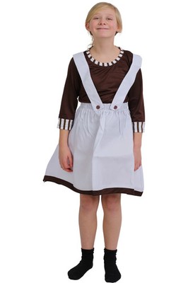 Mädchen Fabrikarbeiter Kostüm Buch Wochentag Kostüm Outfits Alter 4-6 Jahre