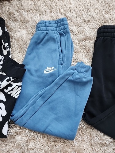 Nike Youth Sweatpants Lot Bundle Of 3 Size Small Blue, Black , Black, and White - Picture 3 of 16