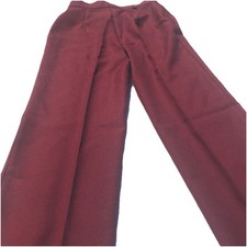 Vtg 70s Levi  s Mod HTF Poly Pants Women  s 2 27  High Waist Wide Leg Brick Red