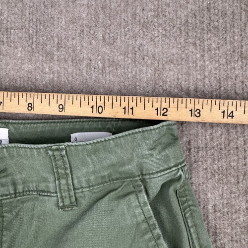 GAP Girlfriend Khaki Pants Women 0 Green Wide Leg High Rise Casual Utility 26x29 - Picture 10 of 17