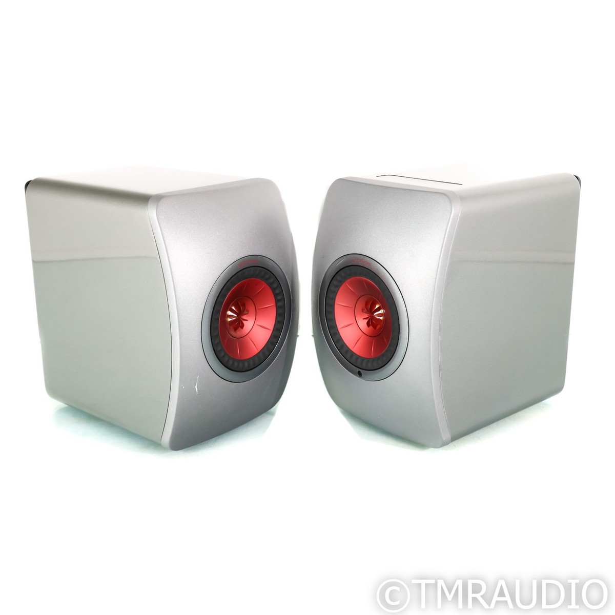 KEF LS50 Wireless Bookshelf Speakers; Titanium Grey Pair