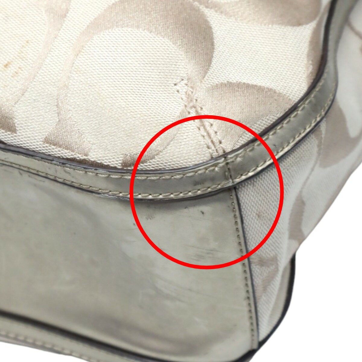 COACH Poppy Signature Harry Tote Bag 22447 Leather Beige/Metallic A-260113-3 thumbnail 9