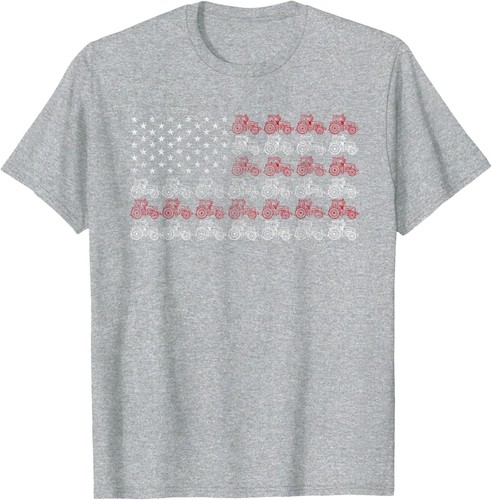Proud Patriotic Freedom Designs Tractor American Flag Farmer T-Shirt Hoodie - Picture 8 of 12