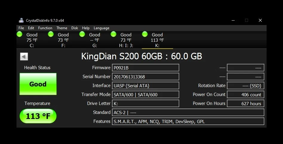 KingDian S200 60GB SATA III Solid State Drive - Image 3 of 3