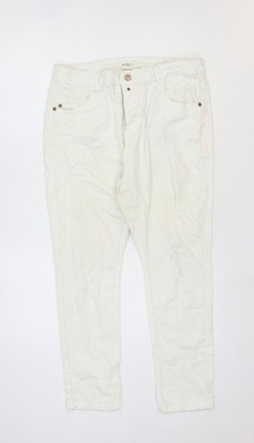 Vero Moda Damen Jeans weiß Baumwolle gerade Größe 32 mit normalem Reißverschluss