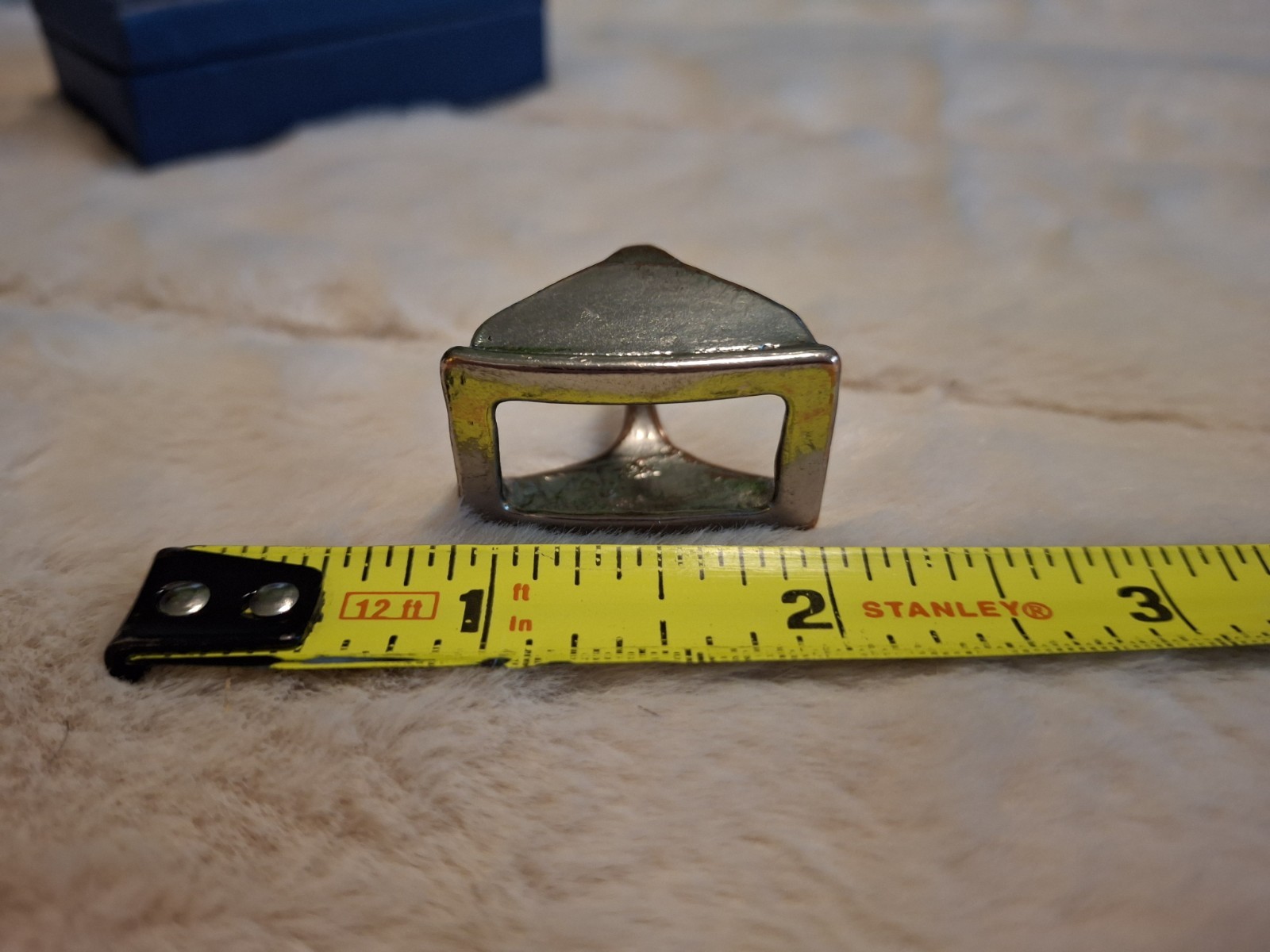 Large Rectangular Open Ring Solid Metal Statement… - image 7