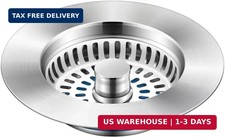 3 in 1 Kitchen Sink Drain Strainer,Upgraded 304 Stainless Steel Pop-up Sink Drai