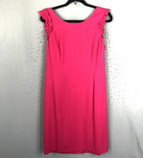 RSVP By Talbots Dress Womens 12 Hot Pink Knit Feminine Office Church Wedding NEW