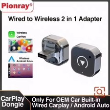 Wireless USB CarPlay Adapter Dongle For iPhone Apple Android Auto Plug  Play