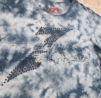 7 For All Mankind The Great China Wall T Shirt Womens M Tie Dye Rhinestone Y2K