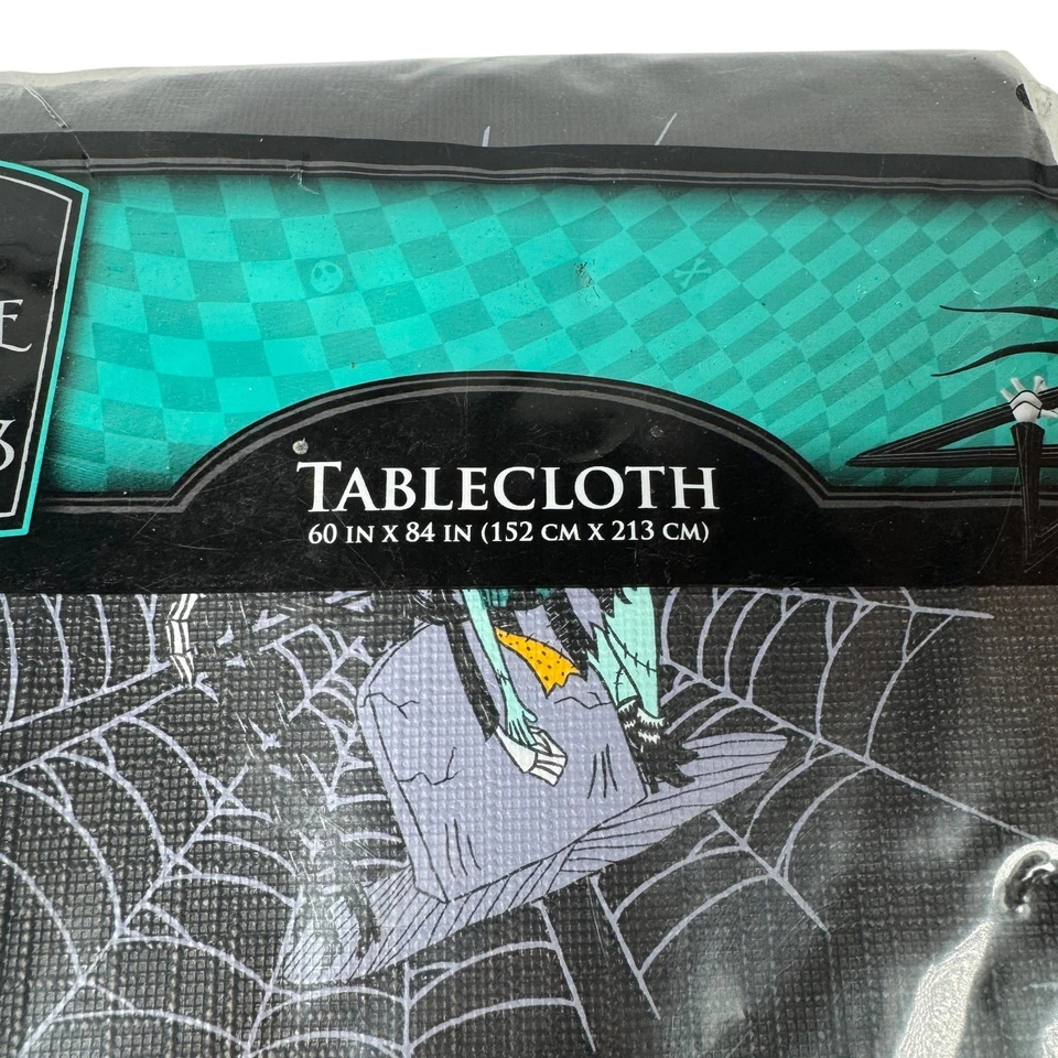 Disney Nightmare Before Christmas Tablecloth 60x84 Jack Sally Halloween Party De - Image 4 of 4