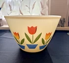 Vintage Fire King Dutch Tulips Mixing Bowl  -   7 1/2 Inch