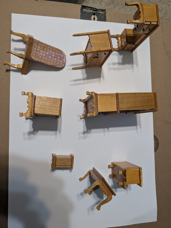 Lot DTD Norfolk/Chesapeake - 1/12 Dollhouse Miniature Furniture