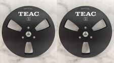 One Pair Teac Black 7'' Tape Reel Light Metal Aluminum Take Up Reel