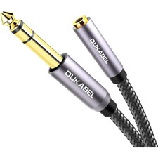 TopSeries Long 6.35mm 1/4 inch to 3.5mm 1/8 inch Headphone Jack Adapter -8ft ...
