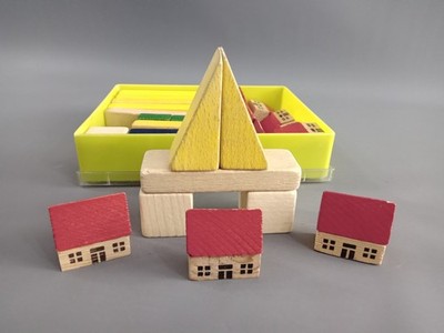 ALTER Holzbaukasten Holzbausteine Spielzeug Kinderzimmer Holzspielzeug Bauklötze