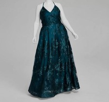 BCX Dress Women's Green Strappy Embroidered Sleeveless Dress Plus Size 18W