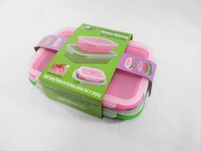 Set X 2 Storage Collapsible Silicone Lunchbox Containers Rectangle Caravan PARTS