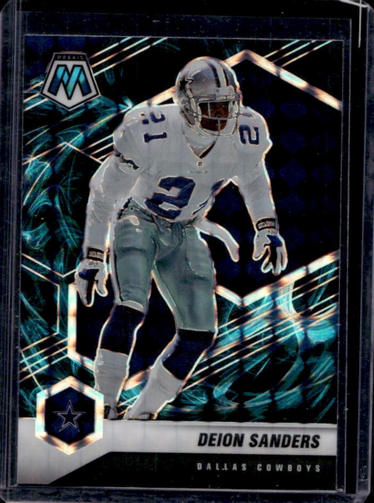 2021 Panini Mosaic Deion Sanders SSP Prizm Genesis #63 Cowboys