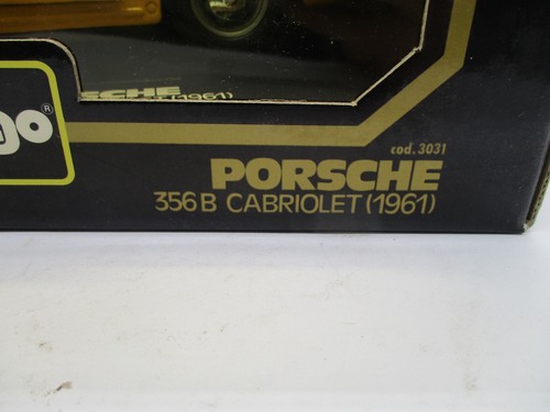 Burago - 1961 Porsche 356B Cabriolet Yellow 1/18 Scale Diecast Car - Picture 2 of 6