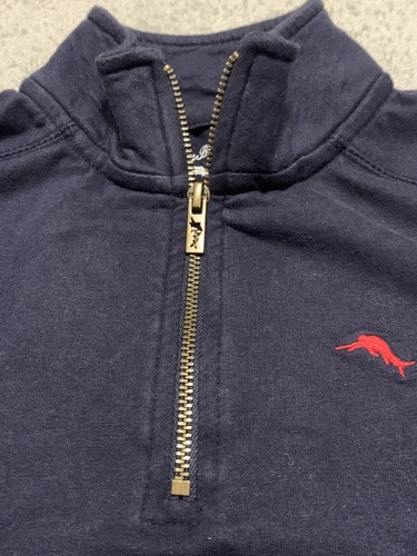Tommy Bahama Sweater Boys Youth Medium 7-8 Blue 1/4 Zip Pullover Sweatshirt - Picture 7 of 15