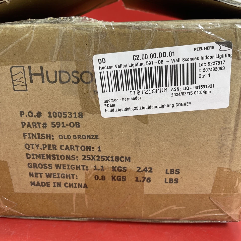 Hudson Valley Grayson 1 Light Wall Sconce in Old Bronze - 591-OB - Image 3 of 4