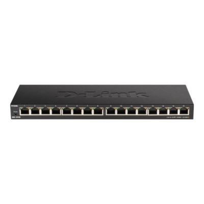 D-Link DGS-1016S 16-Port Unmanaged Gigabit Switch, 16 Gigabit-Ports