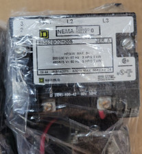 1- Square D 8536 SB02H20S Magnetic Starter Size 0 ,120 V Coil  31041-400-42 NOS