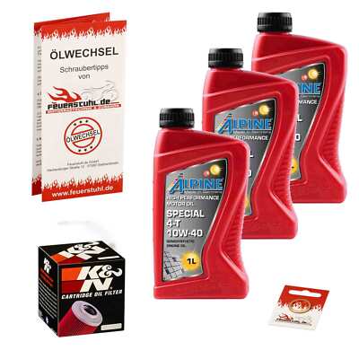 Yamaha Raptor 350 (YFM 350 R) 04-13 ALPINE 10w40 Öl K&N Ölfilter Motorölset