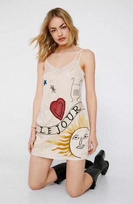 nasty gal embroidered dress Enchant Me Midi Dress Midnight / L main image 0