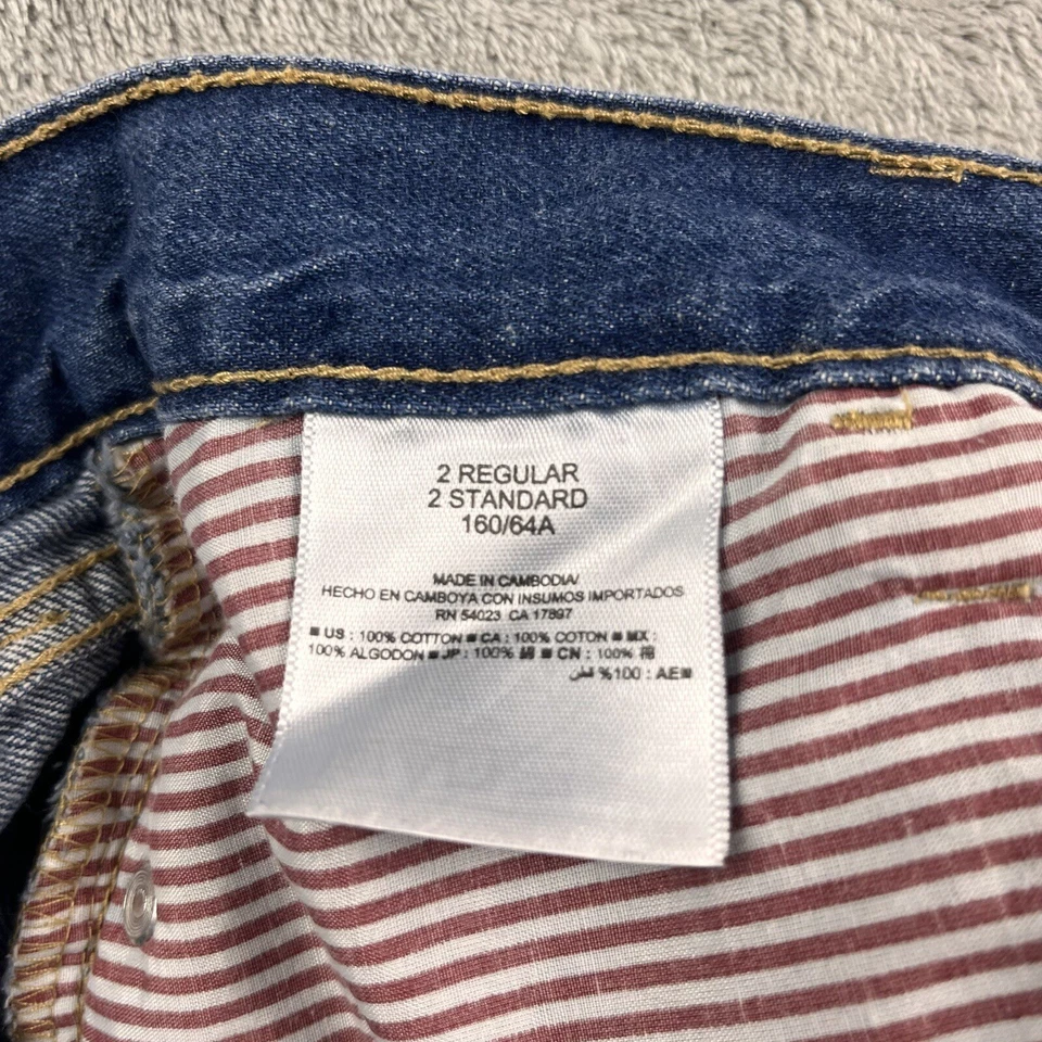 Pantalones Cortos de Jean Old Navy para Mujer Talla 2 Denim Calce Regular 2 Bolsillos Bandera Santa Cruz Summe Foto 4 de 4