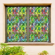 3D Color Petal 184NAO Window Film Print Sticker Cling Stained Glass UV Block Fay