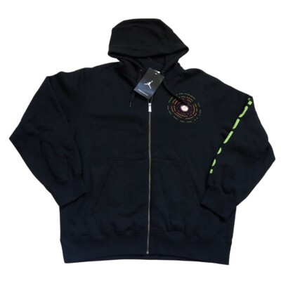 Nike Men Air Jordan 438752 010 Flight 23 Retro Hoodie Jacket Vintage Black  Sz M 883419165399|