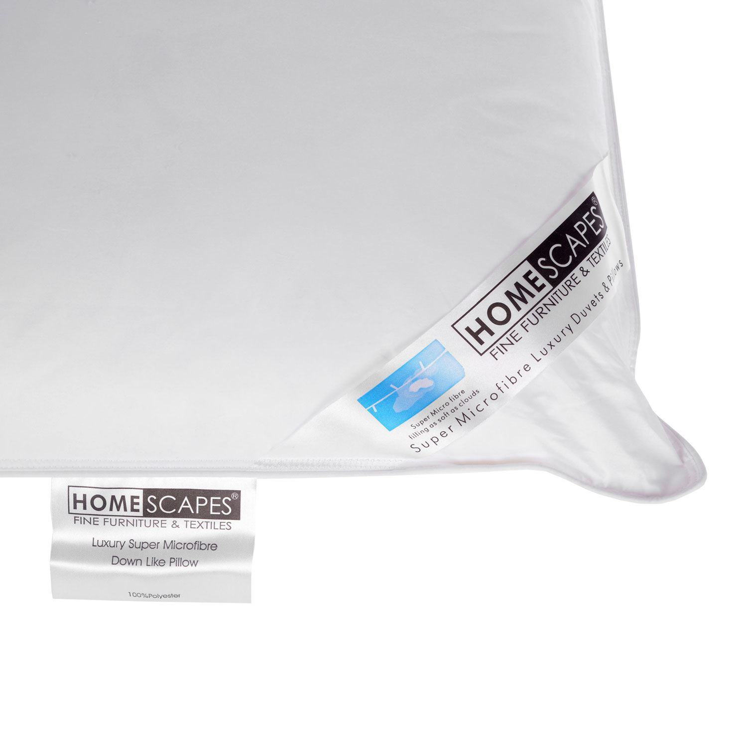 Kids Super Microfibre Filled Pillow Soft Firmness Anti Dust Mite Anti Allergen