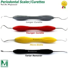 Silicone Handle Dental Periodontal Curettes Sickle Scaler Tartar Remover Plaque