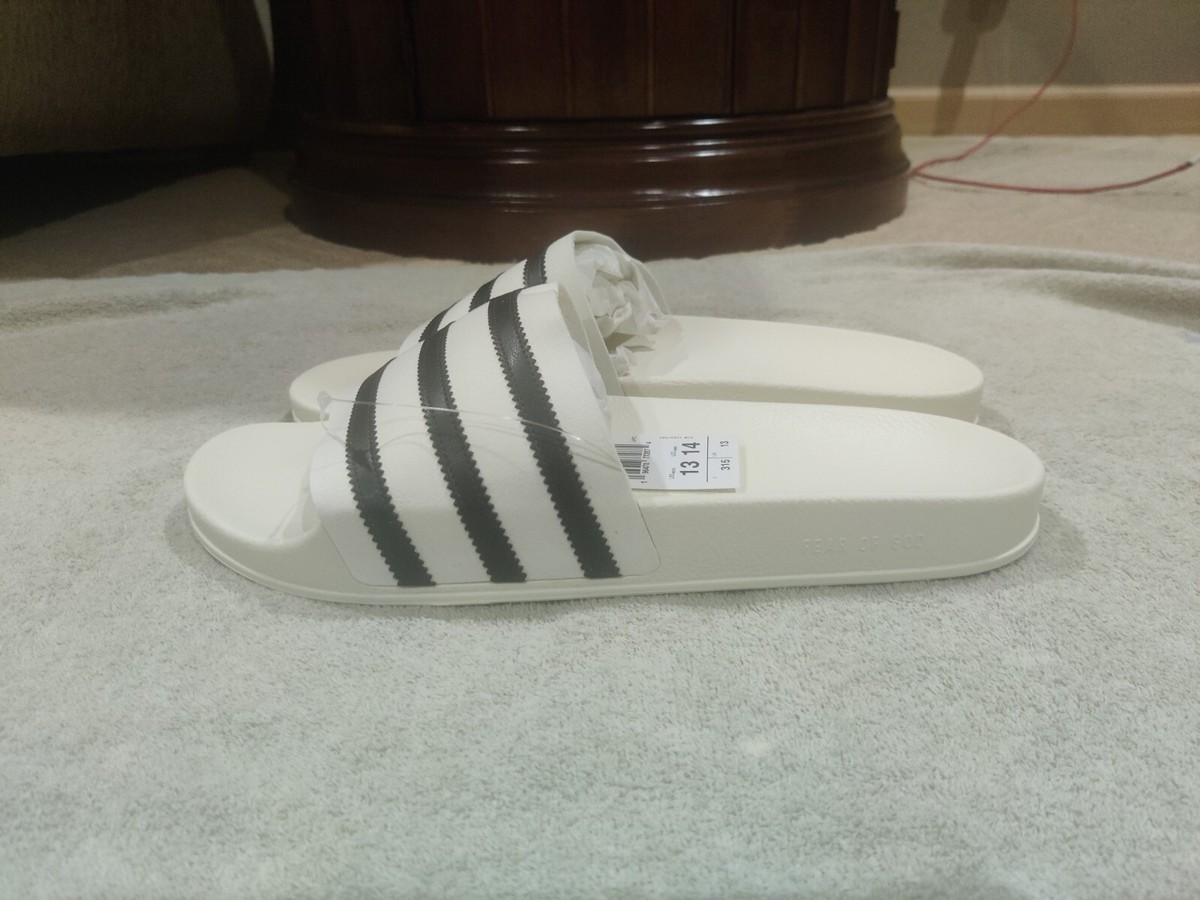 靴 adidas Fear of God Athletics Adilette adidas Fear Of God X Athletics Adilette Slide Mens Off White Size