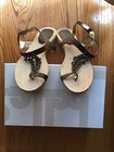 Women’s Green Leather Top Strap Sandals, Sz. 8 — photo 1