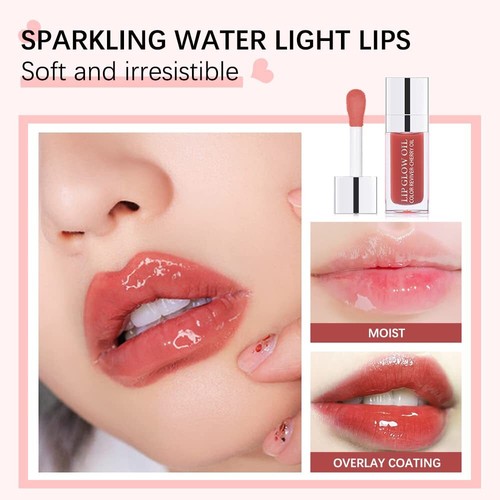 Hydrating Lip Glow Oil Lip Oil Gloss Transparent Toot Tinted Nourishing Long ... - Picture 5 of 9