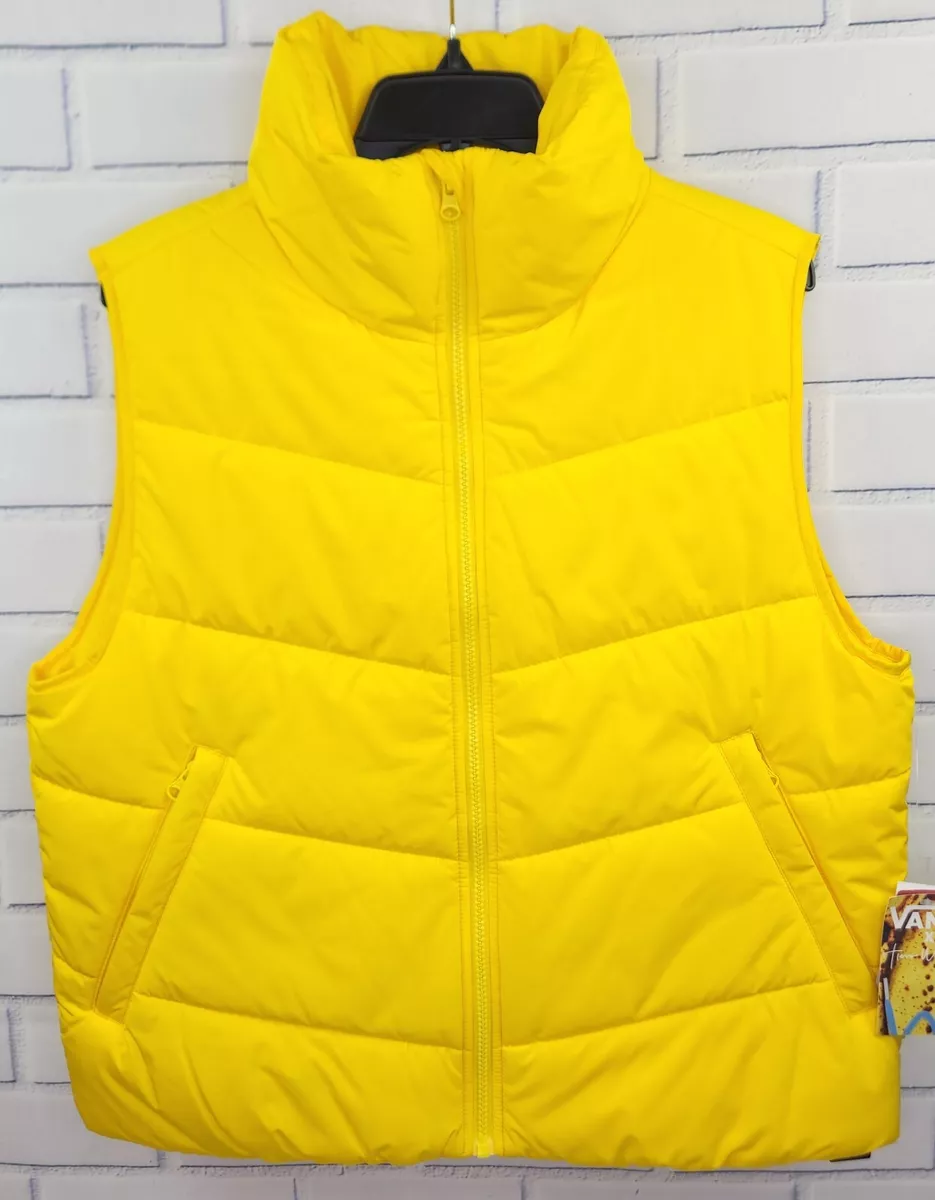 VANS X Tierra Whack Yellow Puffer Vest Women s Size Medium VN0A7PRPSEJ