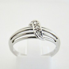 Ring Weißgold 585er Diamanten 14 kt Goldringe geschwungen