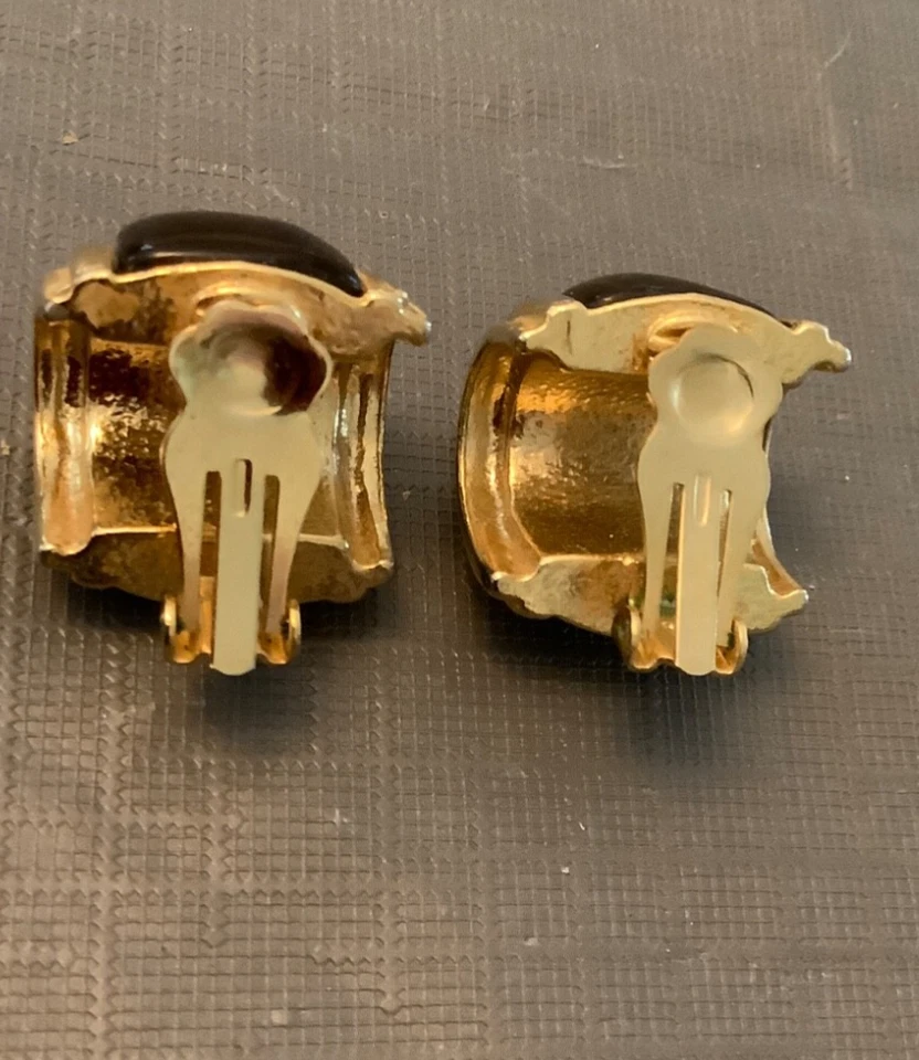 Pendientes colgantes con clip de aro Lucite vintage... Foto 2 de 3