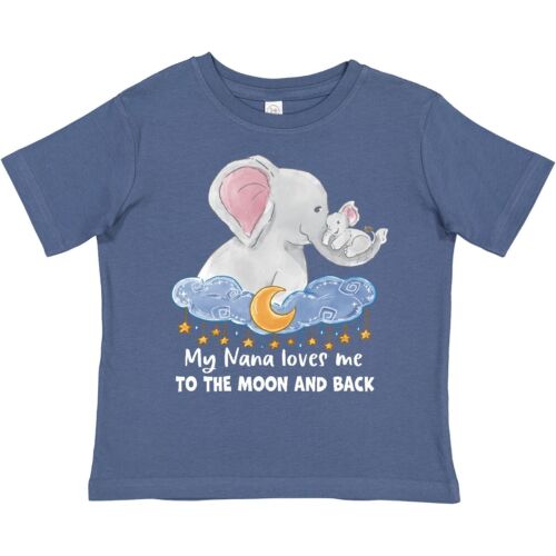 Inktastic My Nana Loves Me To The Moon And Back Elephant Family Toddler T-Shirt