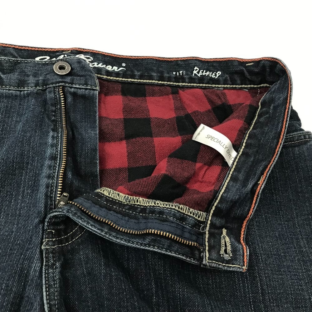 Eddie Bauer Men Flannel Lined Jeans Size 35x30 Relaxed Denim Winter