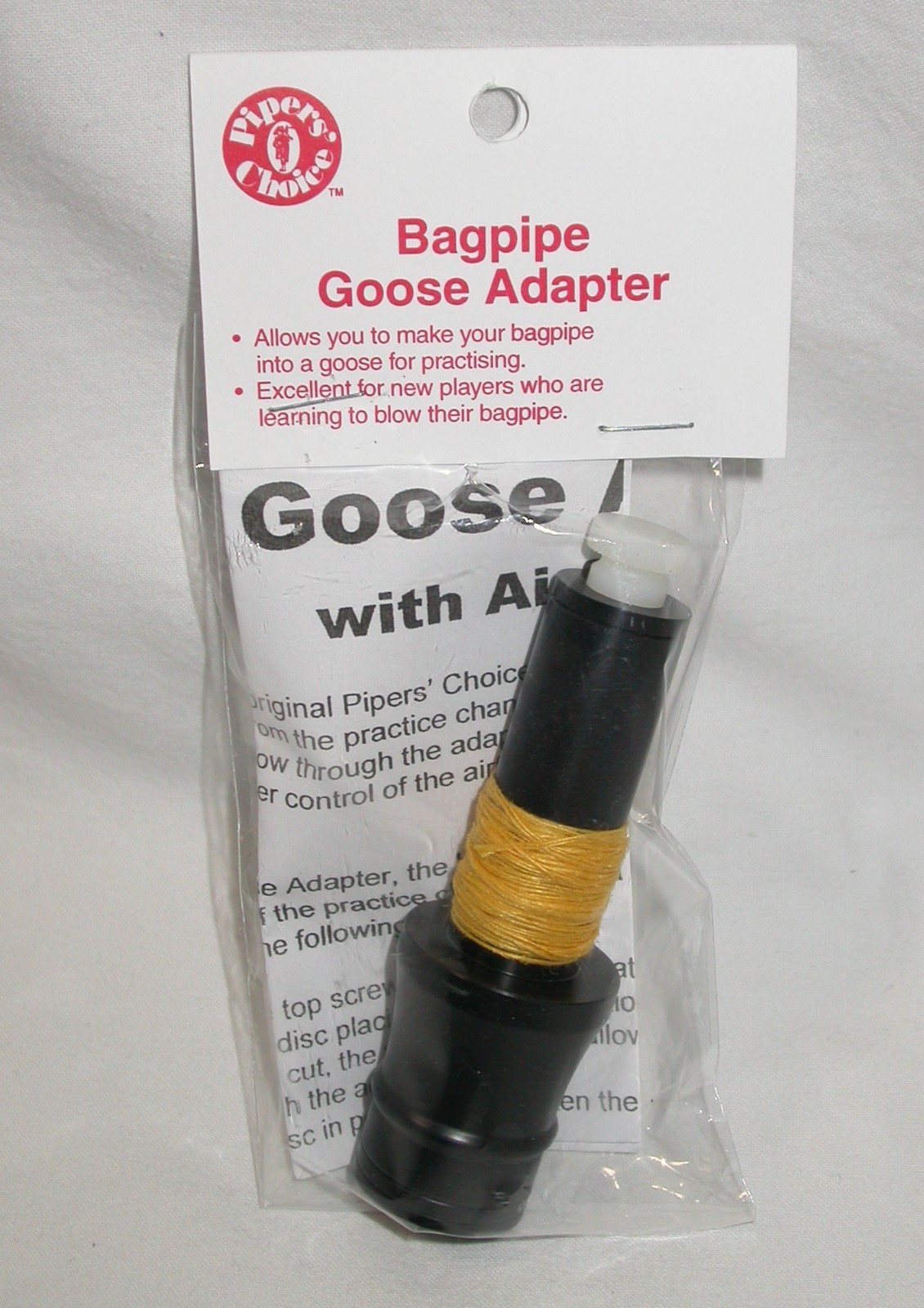 Bagpipes Goose Adapter with Airflow Valve eBay