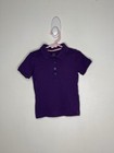 Wonder Nation Polo Shirt Girls Size Xs 4-5 Purple Short Sleeve School Uniform